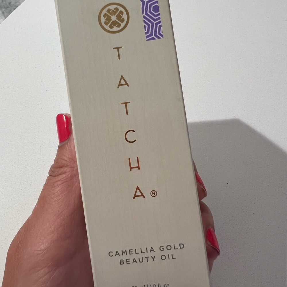 Tatcha Camellia Gold Beauty Oil with Purple Accent